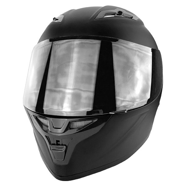 DOT Approved Full Face Motorcycle Helmet Matte Black With 8