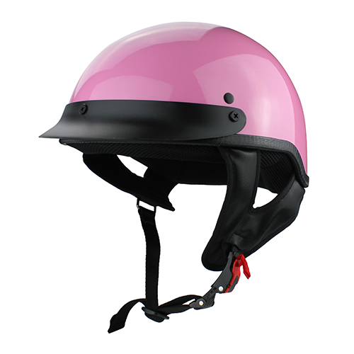 DOT Women's Pink Motorcycle Half Helmet with Visor