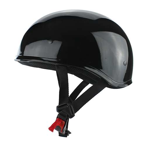 Gloss Black Motorcycle Skid Lid Helmet DOT Approved