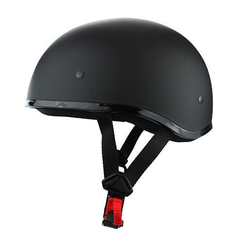 S.O.A. Matte Black Half Head Motorcycle Helmet DOT Approved